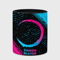Кружка 3D Demon Slayer - neon gradient, цвет: 3D-белый + черный — фото 2