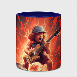 Кружка 3D ACDC fire rock, цвет: 3D-белый + синий — фото 2