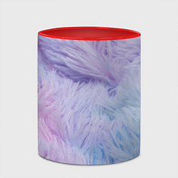 Кружка 3D Розово-голубая шерсть, цвет: 3D-белый + красный — фото 2