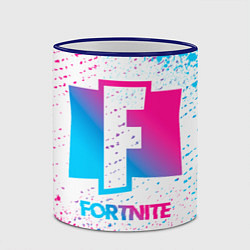 Кружка 3D Fortnite neon gradient style, цвет: 3D-синий кант — фото 2