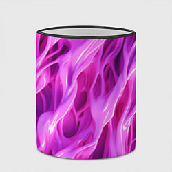 Кружка 3D Розова ткань текстуры, цвет: 3D-черный кант — фото 2