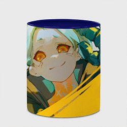 Кружка 3D Cyberpunk Edgerunners Ребекка, цвет: 3D-белый + синий — фото 2