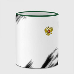 Кружка 3D Russia sport черно белый, цвет: 3D-зеленый кант — фото 2