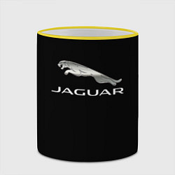 Кружка 3D Jaguar sport brend, цвет: 3D-желтый кант — фото 2
