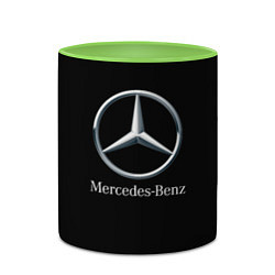 Кружка 3D Mercedes-benz sport auto, цвет: 3D-белый + светло-зеленый — фото 2