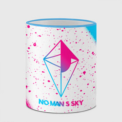 Кружка 3D No Mans Sky neon gradient style, цвет: 3D-небесно-голубой кант — фото 2