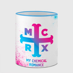 Кружка 3D My Chemical Romance neon gradient style, цвет: 3D-небесно-голубой кант — фото 2