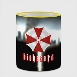 Кружка 3D Raccoon city, цвет: 3D-желтый кант — фото 2