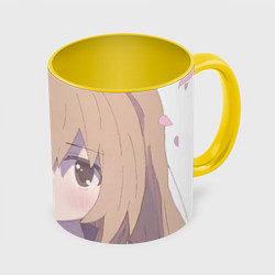 Кружка 3D Toradora Тайга Айсака, цвет: 3D-белый + желтый