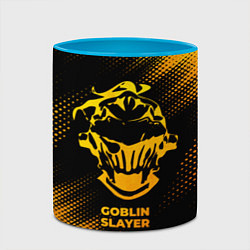 Кружка 3D Goblin Slayer - gold gradient, цвет: 3D-белый + небесно-голубой — фото 2