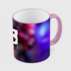 Кружка 3D Dota 2 valve, цвет: 3D-розовый кант
