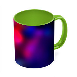 Кружка 3D Гградиент красный и синий, цвет: 3D-белый + светло-зеленый