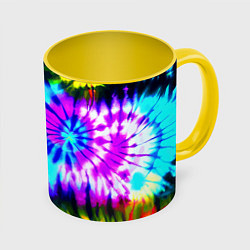 Кружка 3D Abstraction colorful composition, цвет: 3D-белый + желтый