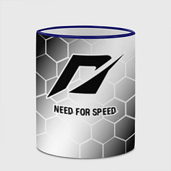 Кружка 3D Need for Speed glitch на светлом фоне, цвет: 3D-синий кант — фото 2