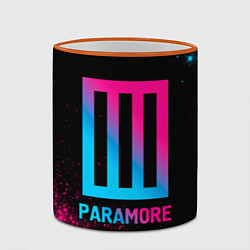 Кружка 3D Paramore - neon gradient, цвет: 3D-оранжевый кант — фото 2