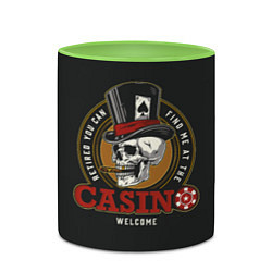 Кружка 3D Casino, цвет: 3D-белый + светло-зеленый — фото 2