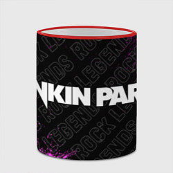 Кружка 3D Linkin Park rock legends по-горизонтали, цвет: 3D-красный кант — фото 2