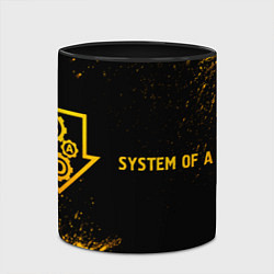 Кружка 3D System of a Down - gold gradient по-горизонтали, цвет: 3D-белый + черный — фото 2