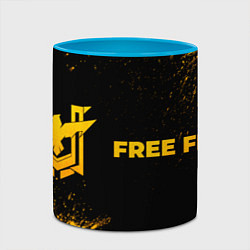 Кружка 3D Free Fire - gold gradient по-горизонтали, цвет: 3D-белый + небесно-голубой — фото 2