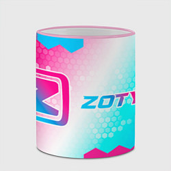 Кружка 3D Zotye neon gradient style по-горизонтали, цвет: 3D-розовый кант — фото 2