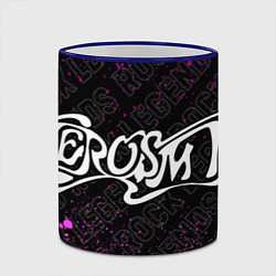 Кружка 3D Aerosmith rock legends по-горизонтали, цвет: 3D-синий кант — фото 2