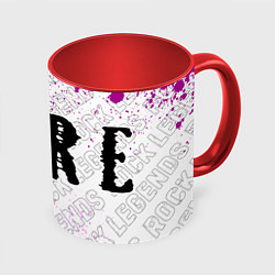 Кружка 3D The Cure rock legends по-горизонтали, цвет: 3D-белый + красный