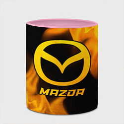 Кружка 3D Mazda - gold gradient, цвет: 3D-белый + розовый — фото 2