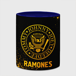 Кружка 3D Ramones - gold gradient, цвет: 3D-белый + синий — фото 2