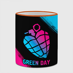 Кружка 3D Green Day - neon gradient, цвет: 3D-оранжевый кант — фото 2