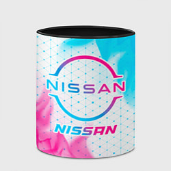 Кружка 3D Nissan neon gradient style, цвет: 3D-белый + черный — фото 2