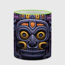 Кружка 3D Орнамент в стиле ацтеков, цвет: 3D-светло-зеленый кант — фото 2