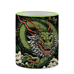 Кружка 3D Символ года зеленый дракон, цвет: 3D-светло-зеленый кант — фото 2