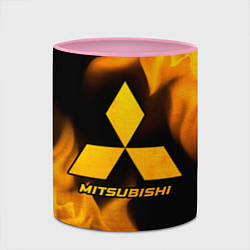 Кружка 3D Mitsubishi - gold gradient, цвет: 3D-белый + розовый — фото 2