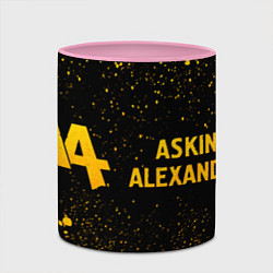 Кружка 3D Asking Alexandria - gold gradient по-горизонтали, цвет: 3D-белый + розовый — фото 2