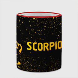 Кружка 3D Scorpions - gold gradient по-горизонтали, цвет: 3D-красный кант — фото 2