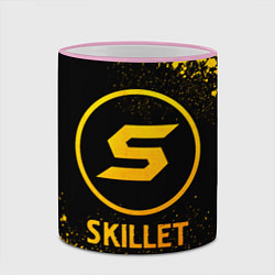 Кружка 3D Skillet - gold gradient, цвет: 3D-розовый кант — фото 2