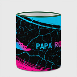 Кружка 3D Papa Roach - neon gradient по-горизонтали, цвет: 3D-зеленый кант — фото 2
