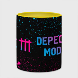 Кружка 3D Depeche Mode - neon gradient по-горизонтали, цвет: 3D-белый + желтый — фото 2