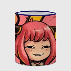 Кружка 3D Аня Форджер лицо, цвет: 3D-синий кант — фото 2