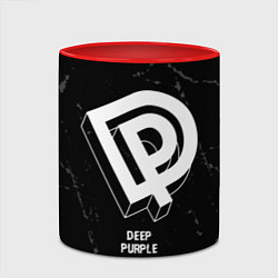 Кружка 3D Deep Purple glitch на темном фоне, цвет: 3D-белый + красный — фото 2