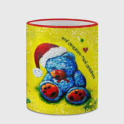 Кружка 3D Мишка: моё сердечко - твоё сердечко, цвет: 3D-красный кант — фото 2