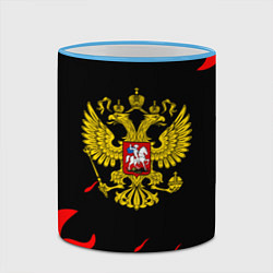 Кружка 3D Герф россия красный огонь, цвет: 3D-небесно-голубой кант — фото 2