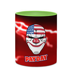 Кружка 3D Pay day storm, цвет: 3D-белый + светло-зеленый — фото 2
