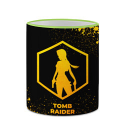 Кружка 3D Tomb Raider - gold gradient, цвет: 3D-светло-зеленый кант — фото 2