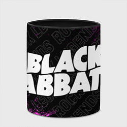 Кружка 3D Black Sabbath rock legends по-горизонтали, цвет: 3D-белый + черный — фото 2