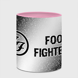 Кружка 3D Foo Fighters glitch на светлом фоне по-горизонтали, цвет: 3D-белый + розовый — фото 2