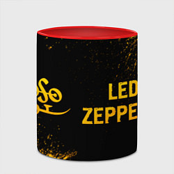 Кружка 3D Led Zeppelin - gold gradient по-горизонтали, цвет: 3D-белый + красный — фото 2