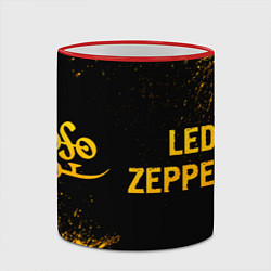 Кружка 3D Led Zeppelin - gold gradient по-горизонтали, цвет: 3D-красный кант — фото 2