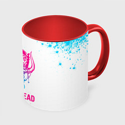 Кружка 3D Motorhead neon gradient style, цвет: 3D-белый + красный