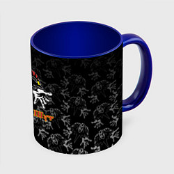 Кружка 3D Король и шут - паттерн, цвет: 3D-белый + синий